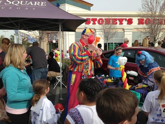 A balloon man who's there every year for the kids.