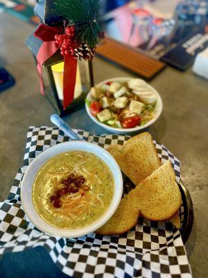 Cheddar Broccoli soup special.