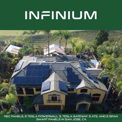 REC Panels, 2 Tesla Powerwall 3, Tesla Gateway 3 ATS, and 2 SPAN Smart Panels in San Jose, CA
