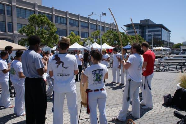 Roda Gathering at Jack London Square Farmers Market, part of Free Sunday Class Series at 11 AM.