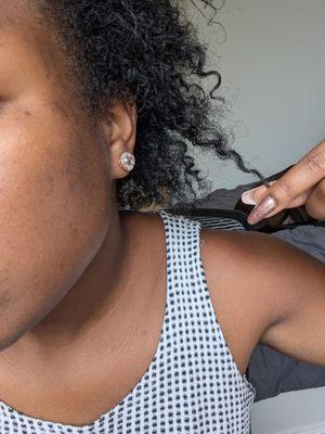 Hair in July fresh after a wash before straightening