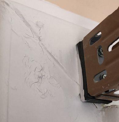 cracked semi gloss ECOS paint on window frame