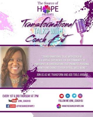 Check out Coach BJ Youtube Live and Facebook Live every 1st and Thursday of the month on Various Topics!!