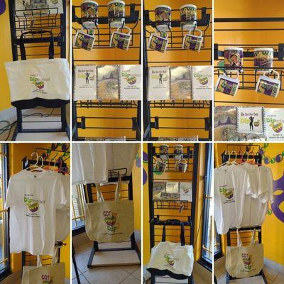 T-Shirts, Tote Bags, Mugs, Key Chains, Notebooks and more...