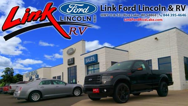 Link Ford of Rice Lake's new GOOGLE PLUS and YELP cover! Check us out and give us a review!