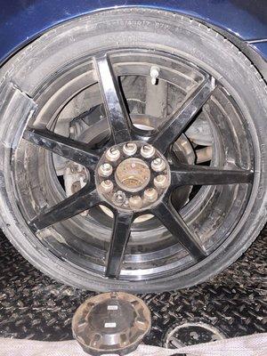 Brand new tire ruined and all lug nuts fell off because of them