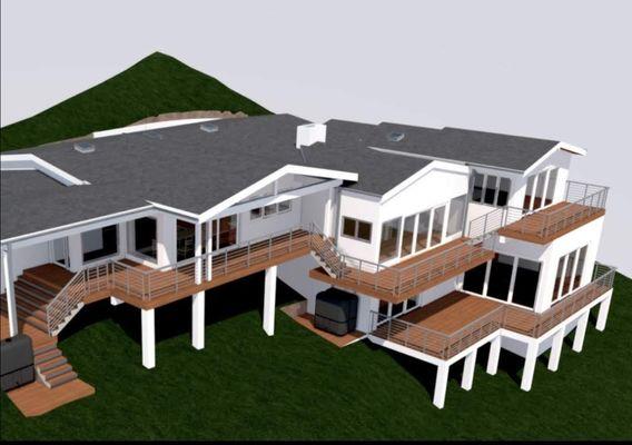 Sketch of home we built .