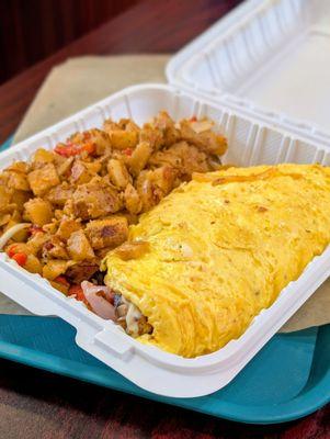 Supreme omelet is understatement! This is a beast. Yum.