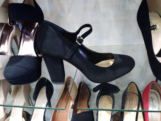 Chunky Mary Jane heel which is in style right now.