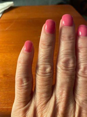 You can see it's not even and there are gaps on the side