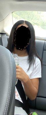 What she looked like after going to Ana's salon.