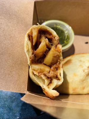 Pork and potato empanada
