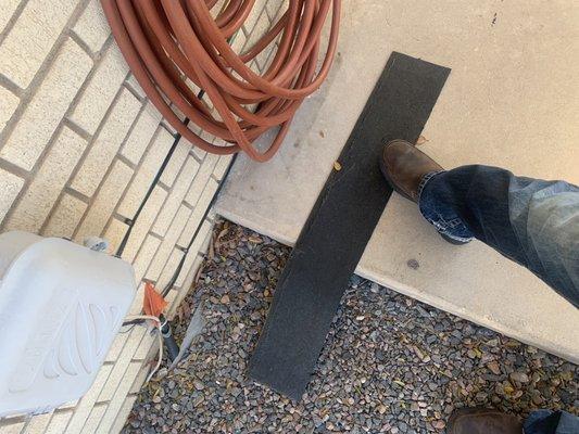 Another fallen shingle. Thanks Jeff! You are the worst.