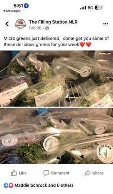 Microgreens ready for sale