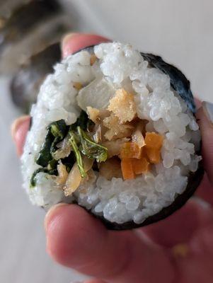 Cross-section of my kimbap