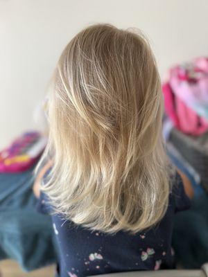 She loves her new haircut