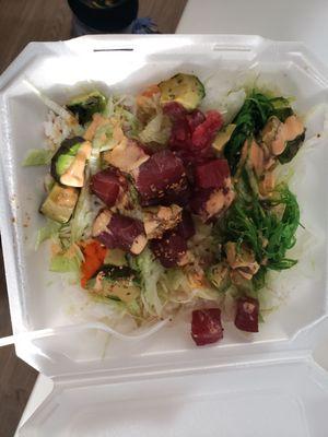 Rotten FISH! Black, dark colored garbage!