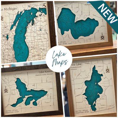 Custom Lake Wall Map
