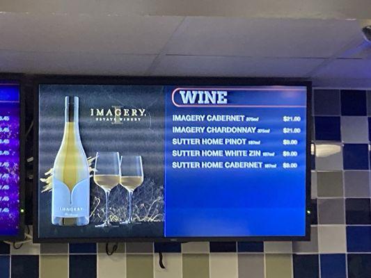 Wine menu