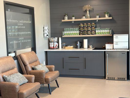 Feel super comfortable while you get your nails done on those chairs