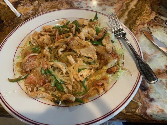 Chicken fajita salad