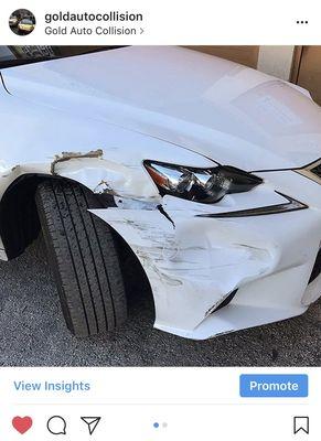 2017 Lexus IS Repaired to Factory Specs.
Dealer Quality And Better! #GoldAutoCollision #FreeDetail #VIP #AllClientsAreVIP