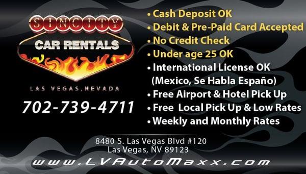 Sin City Car Rentals