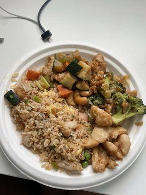Kung Pao Chicken, Beef and Chicken, Combination Fried Rice