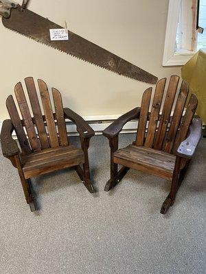 Check out these adorable childrens rocking chairs. These are perfect for indoor or outdoor.