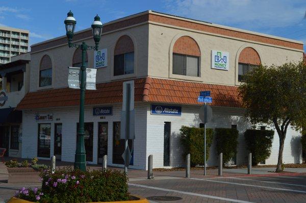 To access our suite, the stairs are located on Madrona St.