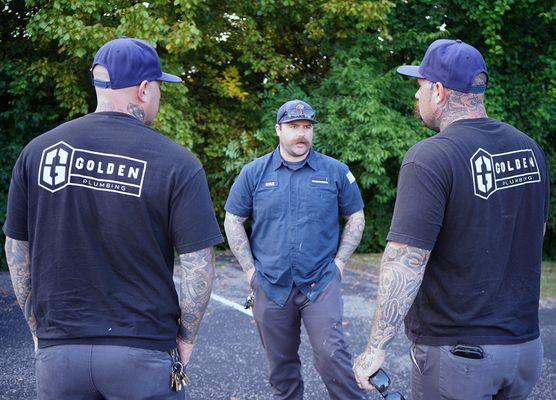 Morning team meetings, Golden Plumbing always training to deliver top solutions and customer experiences!