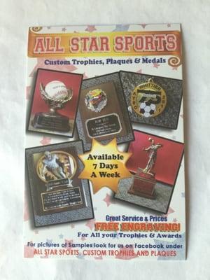 All Star Sports Custom Trophies & Plaques
