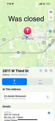 Backtracked off the highway & it was closed so we ate across the street