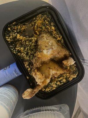 Egusi with fried fish