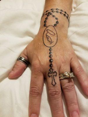Awesome rosary I wanted that was done at Skorpion Ink!!! Love it! Definitely found my tattoo place to get my other tats done!!!