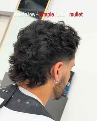 Mullet- temple fade ...