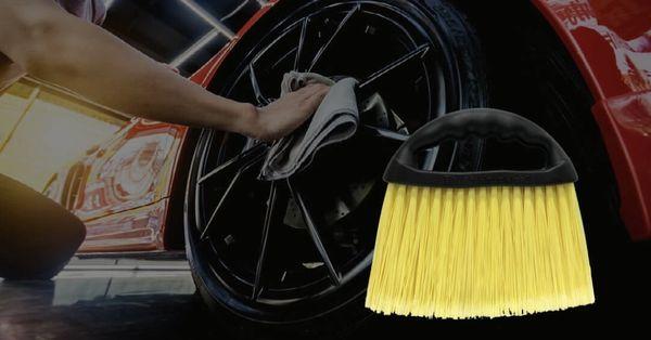 Fast and easy auto detailing brush for difficult and dirty rims and grilles.