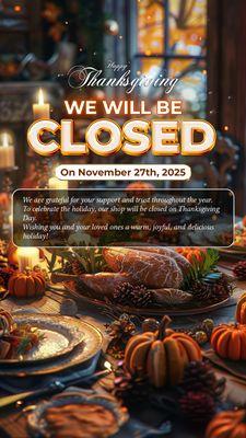 Happy Thanksgiving from Our Team!
On this special holiday, we want to send our warmest gratitude to all of our amazing clients.
Thank