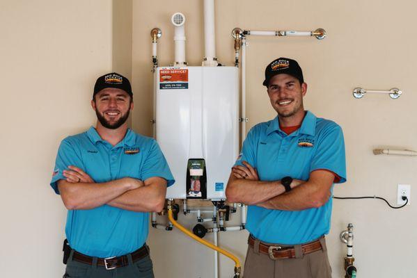 No job to small. Tankless water heaters provide efficiency and endless hot water.