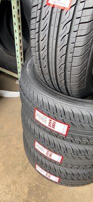 Here is a set of four used tires. Size 205/55/16