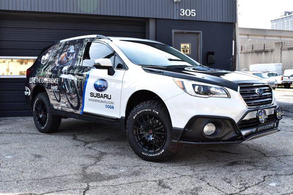 Silver Phoenix Design Designed and installed this Vehicle Wrap for Wagner Subaru Event Promotional Vehicle