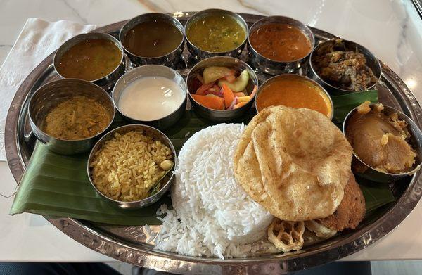 Thali served