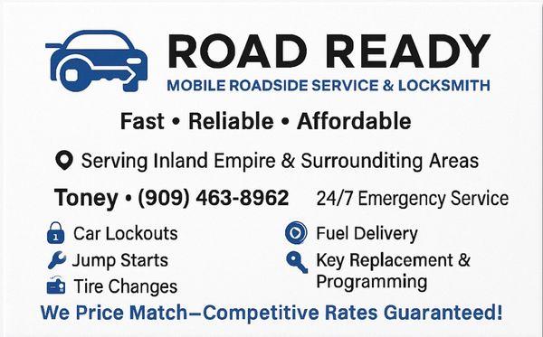 Road Ready Mobile Roadside And Locksmith