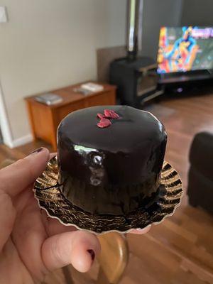 Raspberry Flourless Chocolate Dome