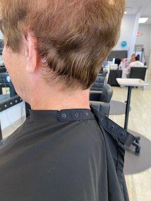 Not sure what the hell that is at the bottom of my hair but it looks like a centipede on my neck