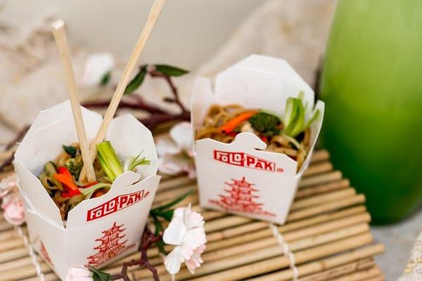 Stations are all the rave check out these cute noodle boxes Great for Cocktail Receptions, Stations our light lunches