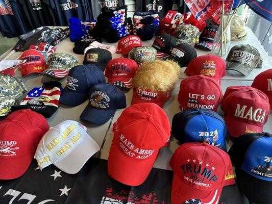 Love the Trump-hair hat in the middle