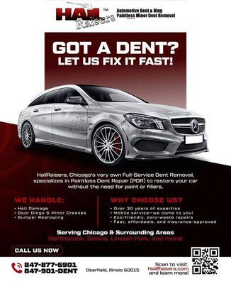 Hail Raisers Automotive Dent and Ding Mobile Service