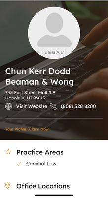 Wong Danton S Atty Chun Kerr Dodd Beamn & Wng Lllc
