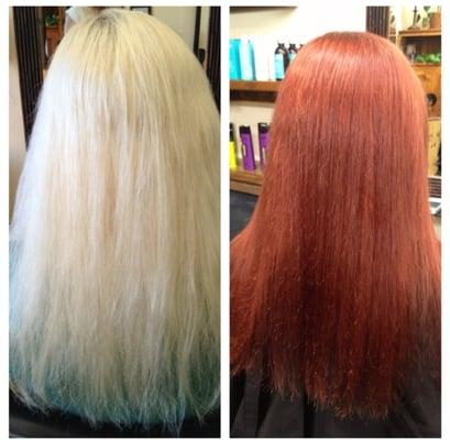 Before platinum blonde... ruby red after